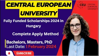 Central European University Fully Funded Scholarships 2024 in Hungary for Bachelor, master, and Phd.