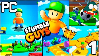 Stumble Guys Teil 1 - PC Videospiel Gameplay auf Deutsch