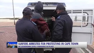 SURFERS ARRESTED FOR PROTESTING IN CAPE TOWN