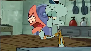 Squidward thats Patricks head on a stick
