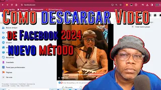 como descargar video de Facebook  nuevo método tutorial 2024