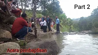 seluruh umat Tuhan Klasis hitigima menuju tempat pembaptisan. #Part 2