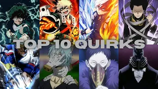 Top 10 Quirks in My Hero Academia | (Hindi)