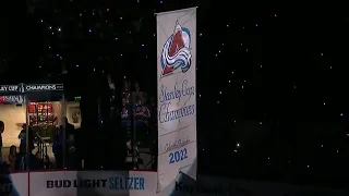 CHILLS 💙 The Avalanche raise their Stanley Cup Championship banner! | NHL on ESPN