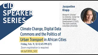 Climate Change, Digital Data Commons & the Politics of Urban Transport in African Cities