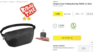 FORCLAZ Travel Trekking Bum Bag TRAVEL 2 L Black |  Decathlon | Review