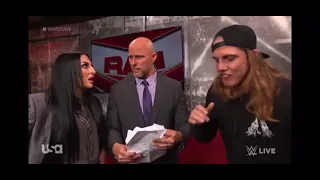 Sonya Deville, Adam Pierce, Riddle Backstage Segment WWE Raw June 28, 2021