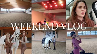 weekend vlog: Ellie's yard, Harlow + panda, riding & podcasting!!