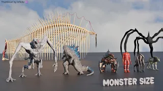 Monsters Size Comparison | 3d Animation comparison (60 fps)