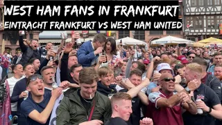 WEST HAM FANS IN FRANKFURT | FAN MARCH | Eintracht Frankfurt vs West Ham United |
