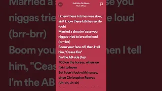 Nicki Minaj - Red Ruby Da Sleeze #spotifylyrics #lyrics #hits #tiktok #lyricspot #shorts #trending