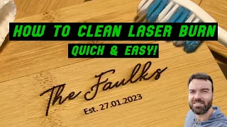 How to clean laser engraving burn quick and easy