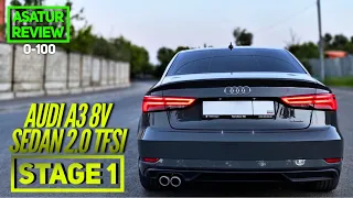 ⏱ 0-100 AUDI A3 8V Sedan 2.0 TFSI Stage 1 Quattro / АУДИ А3 Седан dragy