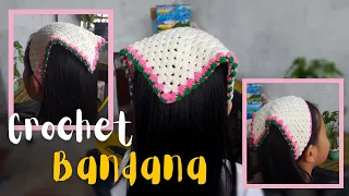 How to make Crochet Strawberry Bandana | Tutorial