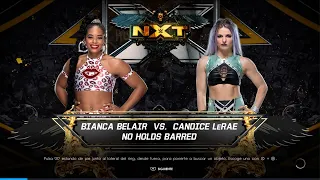 WWE2K22 No Holds Barred Match Bianca Belair VS Candice LeRae