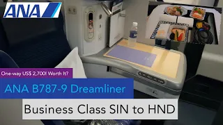 ANA B787-9 Business Class SIN to HND NH844 Review, US$2,700 per 1 person one-way! Worth it?