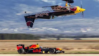 CARRO DE FÓRMULA 1 VS AVIÃO DE CORRIDA VOANDO INVERTIDO, QUEM GANHA? | F1 CAR VS RACE PLANE INVERTED