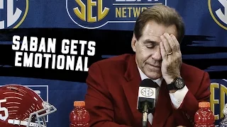 Watch Nick Saban get emotional talking about Kirby Smart