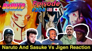 Boruto Episode 204 | Naruto and Sasuke Vs Jigen Reaction | Anime Reaction Mashup