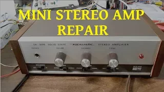 Realistic SA-100B mini stereo amplifier repair and test