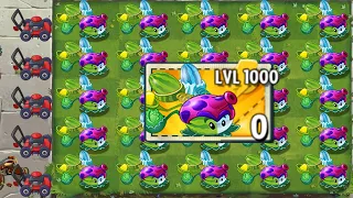 All PULT Plants LEVEL 1000 Power-Up vs Dark Ages Final Boss! in Plants vs. Zombies 2