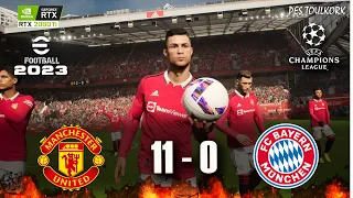 eFootball 2023 - Manchester United 11 - 0 Bayern Munich | PC Gameplay RTX 2080Ti #ronaldo