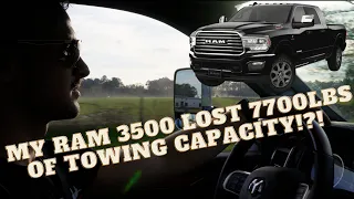 MY 2023 RAM 3500 LOST 7700 POUNDS OF TOWING CAPACITY!?