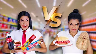 RICO VS POBRE NO SUPERMERCADO BRUNA VS JACIARA