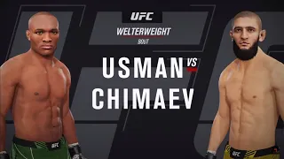 KAMARU USMAN VS KHAMZAT CHIMAEV | Fight Simulation | UFC 294