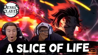 DEMON SLAYER SEASON 3 EPISODE 5 REACTION/REVIEW| TANJIRO GIVES THE DEMONS A SLICE OF LIFE!!!!