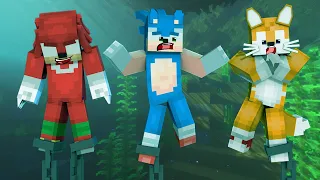 Knuckles + Sonic And Tails Dancing Meme - Sad Ending (Minecraft Animation) FNF