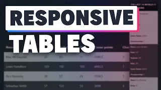 How to create a responsive HTML table