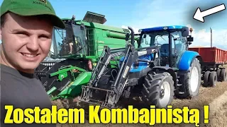 ZOSTAŁEM KOMBAJNISTĄ ! ☆Pan Irek Zadowolony ☆Żniwa 2019 ☆Kosimy Jęczmień Jary