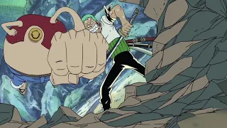 Luffy shocks zoro with his power (English Sub)