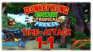 Donkey Kong Country Tropical Freeze Time Attack | 1-1 Mangrovia Bay | Shiny Gold Medal