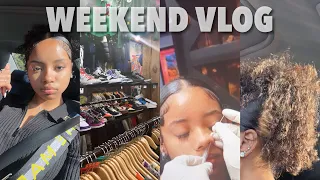 Weekend VLOG: Nose Piercing, Nails, Eyebrows, Shopping ✩ ||  AYEitsMaya