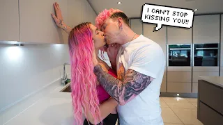 I Can't Stop Kissing And Hugging My Girlfriend Prank!!