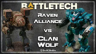 Raven Alliance VS Clan Wolf - Battletech Classic Battle Report