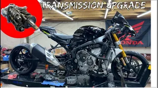 Tearing the transmission out my 2023 Gsxr 1000R to upgrade first gear for drag racing