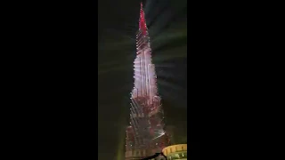 Burj Khalifa New Year 2018 Light up Dubai