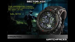 SECTOR XOX Mil -Std Watchface Amazfit T-Rex Pro