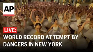 LIVE: Hundreds of dancers attempt to break world record in New York