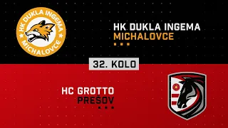 32.kolo HK Dukla INGEMA Michalovce - HC Grotto Prešov HIGHLIGHTS