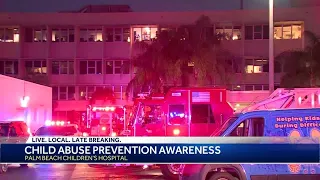 First responders form procession of lights around Palm Beach Children's Hospital