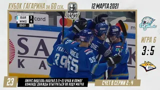 Кубок Гагарина за 60 секунд — 12 марта 2021