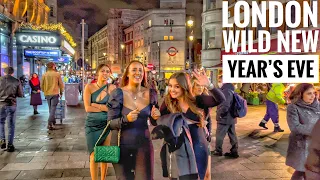 London Wild New Year's Eve Party Night in Central London 2022 [4K HDR]