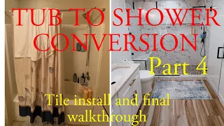 Tub to shower conversion part 4