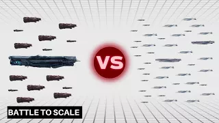 UNSC Infinity with Escort Fleet vs. Alliance Fleet (Mass Effect) | Fleet Versus