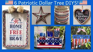 6 DOLLAR TREE 4TH OF JULY DIY BUDGET FARMHOUSE  DECOR