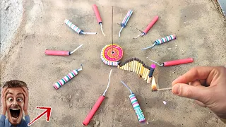 Chakri Matchstick Amazing Cracker experiment 😱 || Diwali cracker testing 2024😜🔥 #crackers